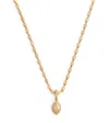Shay Yellow Gold And Diamond Halo Marquise Pendant Necklace In Gold