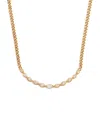 Shay Yellow Gold And Diamond Marquise Bezel Necklace In Gold
