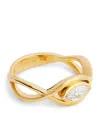 Shay Yellow Gold And Diamond Marquise Vine Pinky Ring In Gold