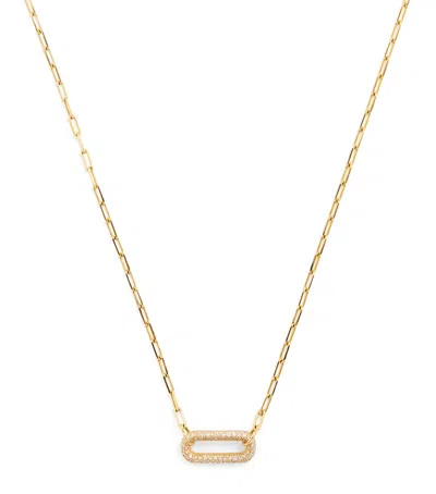 Shay Yellow Gold And Diamond Pavé Link Necklace