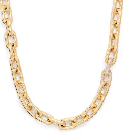 Shay Yellow Gold And Diamond Pavé Link Necklace