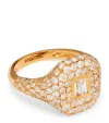 Shay Yellow Gold And Diamond Pavé New Modern Pinky Ring In Gold