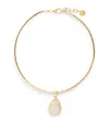 Shay Yellow Gold And Diamond Pendant Choker In Gold