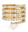 Shay Yellow Gold And Diamond Swirl Pinky Ring In Gold