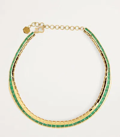 Shay Yellow Gold And Emerald Baguette Choker