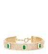 Shay Yellow Gold, Diamond And Emerald Deco Bracelet In Gold