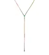 Shay Yellow Gold, Diamond And Mixed Gemstone Rainbow Threads Necklace In Gold