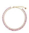Shay Yellow Gold, Diamond And Ruby Dot Dash Necklace In Gold