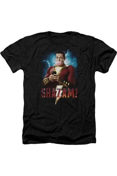 Shazam Movie Blowing Up Adult Heather Tee / T-shirt In Black