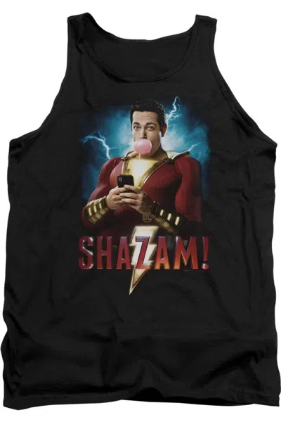 Shazam Movie Blowing Up Adult Tank Top In Black