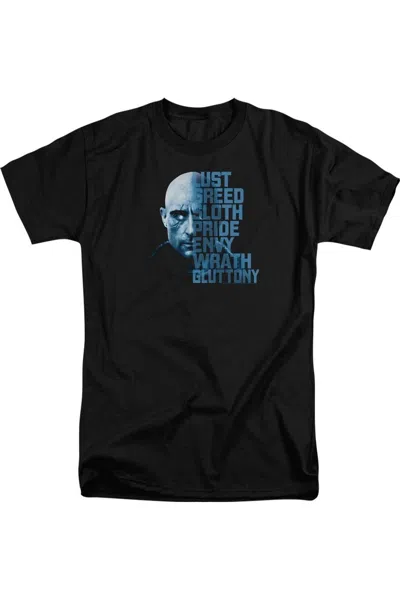 Shazam Movie Evil Sivana Short Sleeve Adult Tall Tee / T-shirt In Black