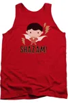 Shazam Movie Shazam Chibi Adult Tank Top In Red