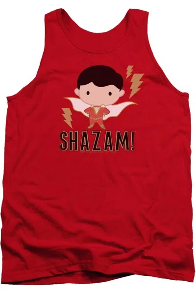 Shazam Movie Shazam Chibi Adult Tank Top In Red
