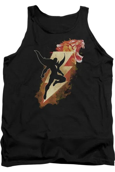 Shazam Movie Tiger Bolt Adult Tank Top In Black