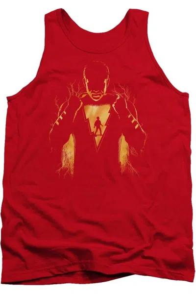 Shazam Movie Whats Inside Adult Tank Top In Red