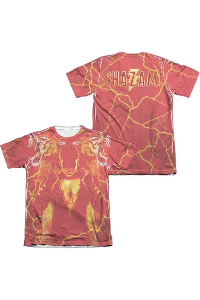 Shazam Movie Whats Inside Sub (front/back Print) Adult Poly/cotton Short Sleeve Tee / T-shirt In Pink