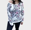 She & Sho Daisy Slouchy Sweater In White In White