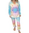 She & Sho Woodstock Tie Dye Jogger Set In Multi In Multi