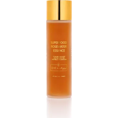 She Biology Superfood Rosewater Essence In Transparent