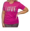 She Shed Love Glitter Tee In Hot Pink In Pink