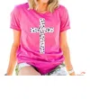 She Shed Spotted Cross Tee In Pink In Pink