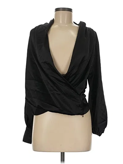 Pre-owned She + Sky 3/4 Sleeve Blouse In Black