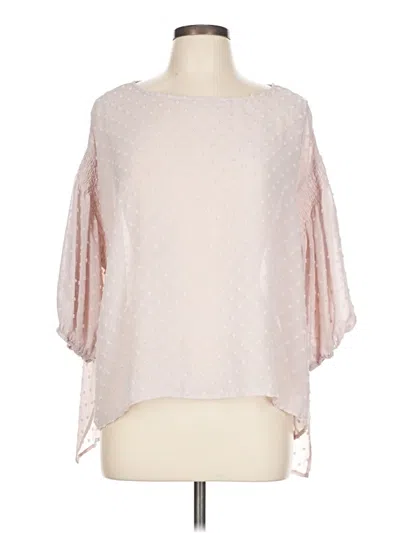 Pre-owned She + Sky 3/4 Sleeve Blouse In Pink
