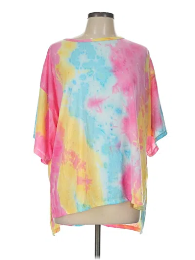 Pre-owned She + Sky 3/4 Sleeve T-shirt In Pink