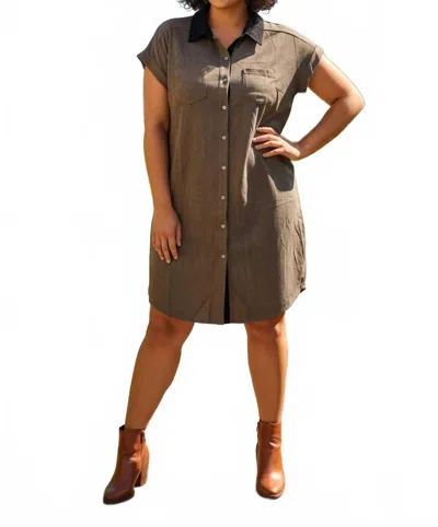 She + Sky Autumn Avenue Suede Mini Dress In Mocha In Animal Print