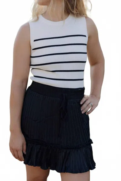 She + Sky Avery Mini Skirt In Black In Animal Print