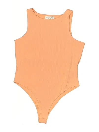 Pre-owned She + Sky Bodysuit In Orange