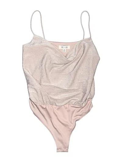 Pre-owned She + Sky Bodysuit In Silver