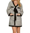 She + Sky Bow Jacket Dress In Cream/black In Multi