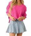 She + Sky Bring The Attention Top In Pink In Pink