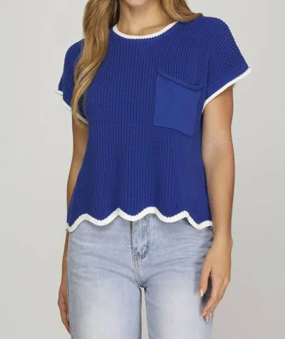 She + Sky Bryant Top In Blue