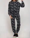 She + Sky Camo Print Pullover Top In Multi