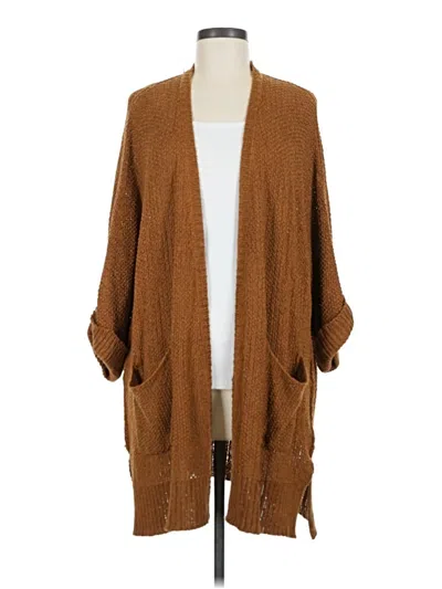 Pre-owned She + Sky Cardigan Sweater In Brown