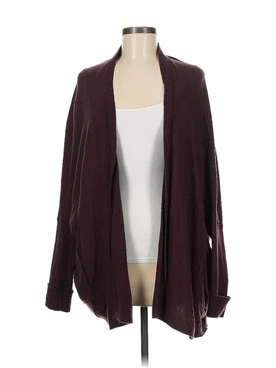 Pre-owned She + Sky Cardigan Sweater In Burgundy