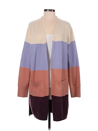 Pre-owned She + Sky Cardigan Sweater In Purple