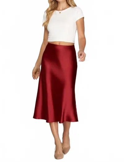 She + Sky Carson Skirt In Poinsettia In Multi