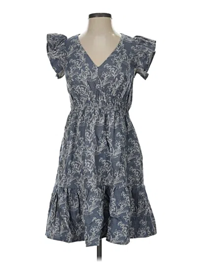 She + Sky Casual Dress In Blue