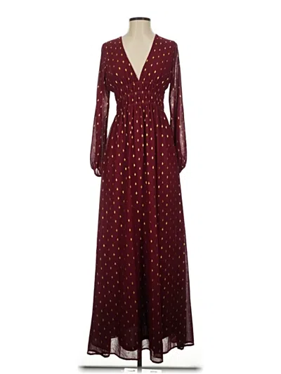 Pre-owned She + Sky Casual Dress In Burgundy