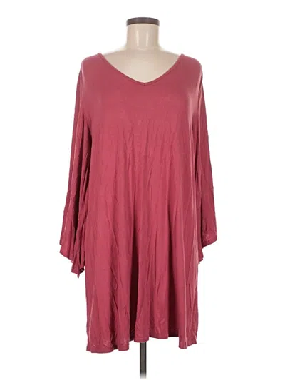 Pre-owned She + Sky Casual Dress In Burgundy