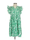 She + Sky Casual Dress In Green