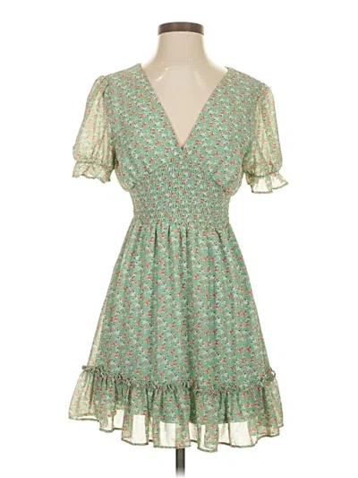 Pre-owned She + Sky Casual Dress In Green