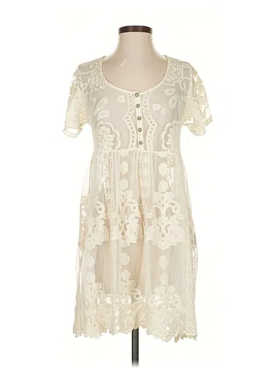 Pre-owned She + Sky Casual Dress In White