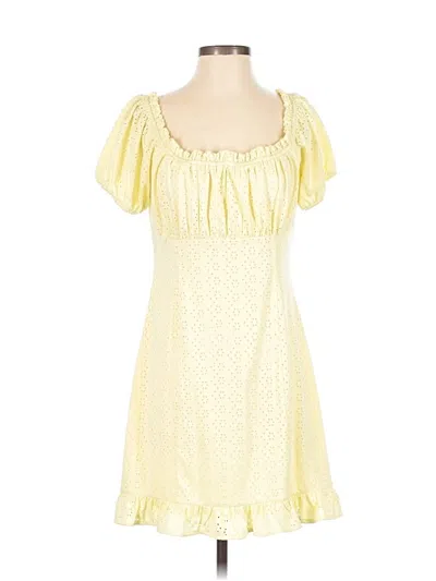 She + Sky Casual Dress In Yellow