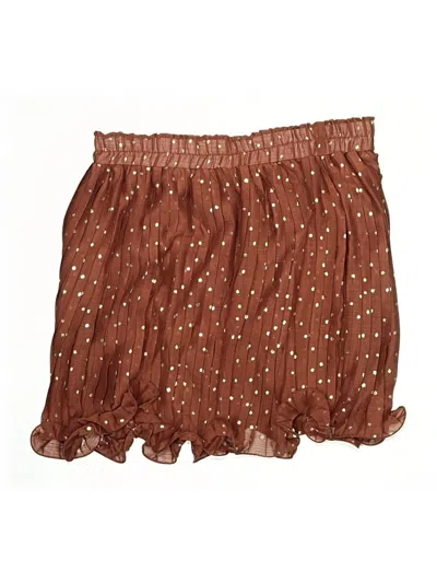She + Sky Casual Skirt In Brown