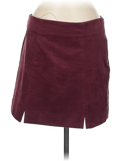 Pre-owned She + Sky Casual Skirt In Burgundy