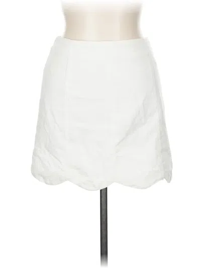 Pre-owned She + Sky Casual Skirt In White
